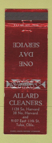 Matchbook Cover - Allard Cleaners Tulsa OK WEAR