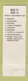 Matchbook Cover - Taylor Rental Center Moore OK