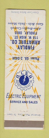 Matchbook Cover - Findlay Armature Electric Equipment Findlay OH