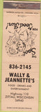 Matchbook Cover - Wally Jeanette's Zittau WI WEAR
