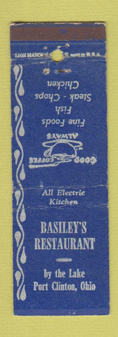 Matchbook Cover - Basiley's Restaurant Port Clinton OH
