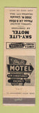 Matchbook Cover - Sky Lite Motel Oklahoma City OK WEAR