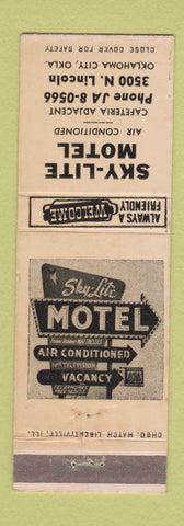Matchbook Cover - Sky Lite Motel Oklahoma City OK WEAR