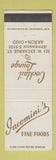 Matchbook Cover - Jacomini's Restaurant Akron OH