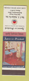 Matchbook Cover - American Standard Bathroom Fixtures Bellefontaine OH
