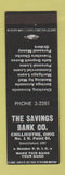 Matchbook Cover - Savings Bank Chillicothe OH
