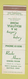 Matchbook Cover - Roehr House Restaurant Bucyrus OH