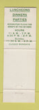 Matchbook Cover - Roehr House Restaurant Bucyrus OH