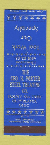 Matchbook Cover - Geo Porter Steel Treating Cleveland OH
