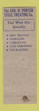 Matchbook Cover - Geo Porter Steel Treating Cleveland OH