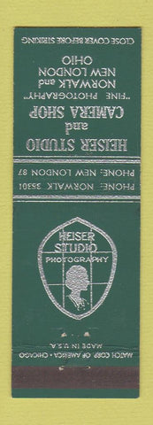 Matchbook Cover - Heiser Photo Studio New London OH