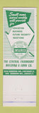 Matchbook Cover - Central Fairmount Bilding and Loan Cincinnati OH Cheviot
