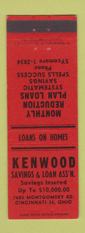 Matchbook Cover - Kenwood Savings and Loan Cincinnati OH
