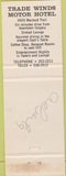 Matchbook Cover - Trade Winds Motor Hotel Calgary Alberta
