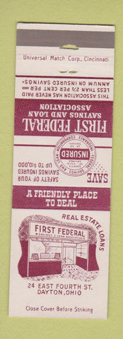 Matchbook Cover - First Federal Savings and Loan Dayton OH