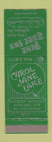 Matchbook Cover - Pine Tree Inn Carol Jane Lake Medina OH