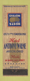 Matchbook Cover - Hotel Anthony Wayne Akron OH