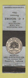Matchbook Cover - JC Moore Insurance Peoples Life Ravenna OH