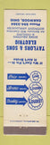 Matchbook Cover - Taylor and Sons Electric Oakwood OH