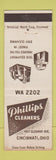 Matchbook Cover - Phillips Cleaners Cincinnati OH