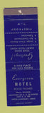 Matchbook Cover - Evergreen Motel Upper Sandusky OH