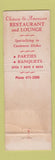 Matchbook Cover - Oriental Terrace Maple Heights OH