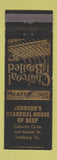 Matchbook Cover - Johnson's Charcoal House of Beef Leesburg VA