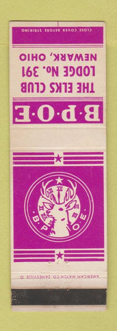 Matchbook Cover - Elks Lodge Newark OH