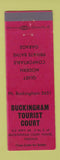 Matchbook Cover - Buckingham Tourist Court Buckingham Court House VA