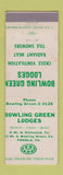 Matchbook Cover - Bowling Green Lodges Penola VA
