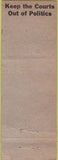 Matchbook Cover - George Piazza District Court Judge 1940