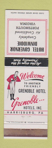 Matchbook Cover - Hotel Governor Dinwiddie Portsmouth VA WEAR