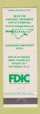 Matchbook Cover - The State Bank Dumfries VA