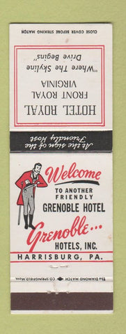 Matchbook Cover - Hotel Royal Front Royal VA Grenoble
