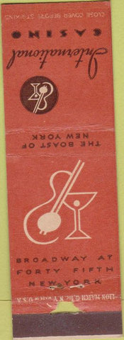 Matchbook Cover - International Casino Restaurant New York City WEAR