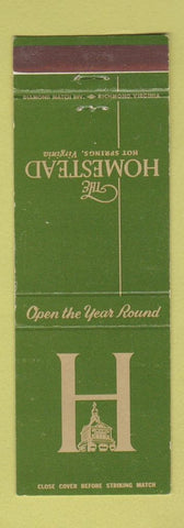 Matchbook Cover - The Homestead Hot Springs VA