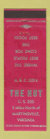 Matchbook Cover - The Hut Martinsville VA