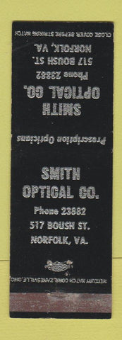 Matchbook Cover - Smith Optical Norfolk VA