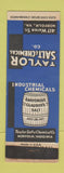 Matchbook Cover - Taylor Salt and Chemical Norfolk VA WEAR
