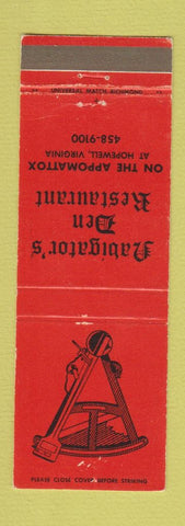 Matchbook Cover - Navigator's Den Restaurant Hopewell VA