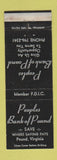 Matchbook Cover - Peoples Bank of Pound VA WEAR