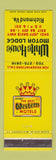 Matchbook Cover - White House Motor Lodge Richmond VA Best Western
