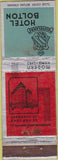 Matchbook Cover - Hotel Bolton Cleveland OH