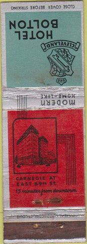 Matchbook Cover - Hotel Bolton Cleveland OH