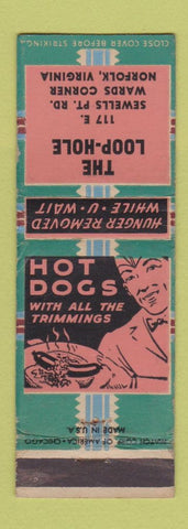 Matchbook Cover - The Loop Hole Restaurant Norfolk VA WEAR