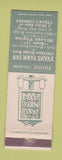 Matchbook Cover - Evans Farm Inn McLean VA WEAR