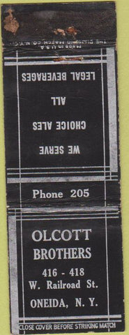 Matchbook Cover - Olcott Brothers Oneida NY WEAR
