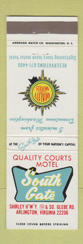 Matchbook Cover - South Gate Quality Motel Arlington VA