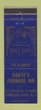 Matchbook Cover - Dante's Furnace Inn Pompton Lakes NJ