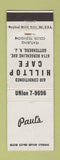 Matchbook Cover - Paul's Hilltop Cafe Guttenberg NJ